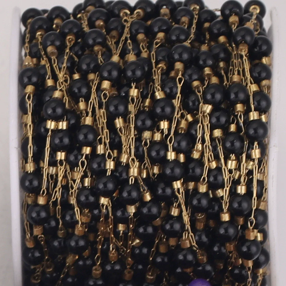 Jewelry Accessories Natural Stone Stainless Steel Chain With Vacuum Gold Plating Electroplating - Image 12