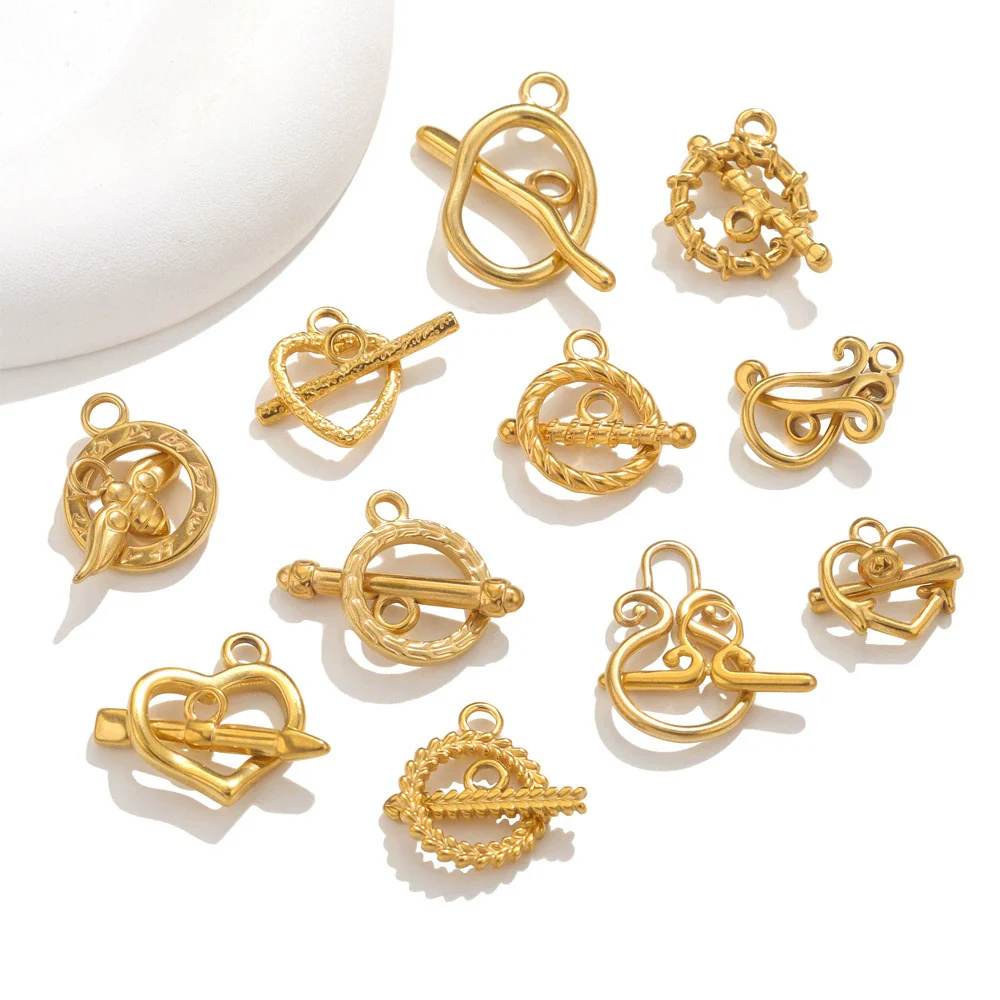 Jewelry Accessories Necklace And Bracelet Buckles Stainless Steel Electroplating Gold Finishing