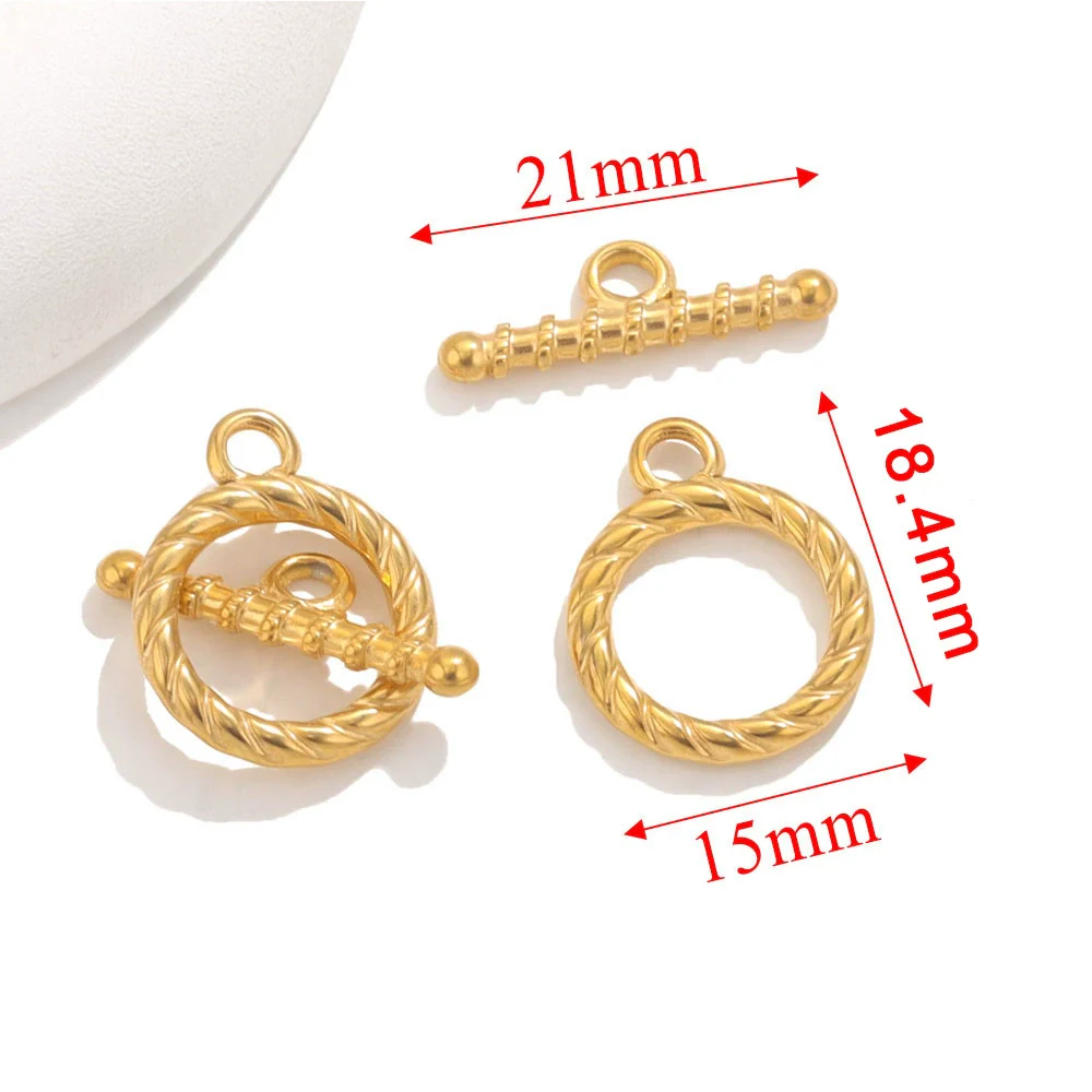 Jewelry Accessories Necklace And Bracelet Buckles Stainless Steel Electroplating Gold Finishing - Image 12