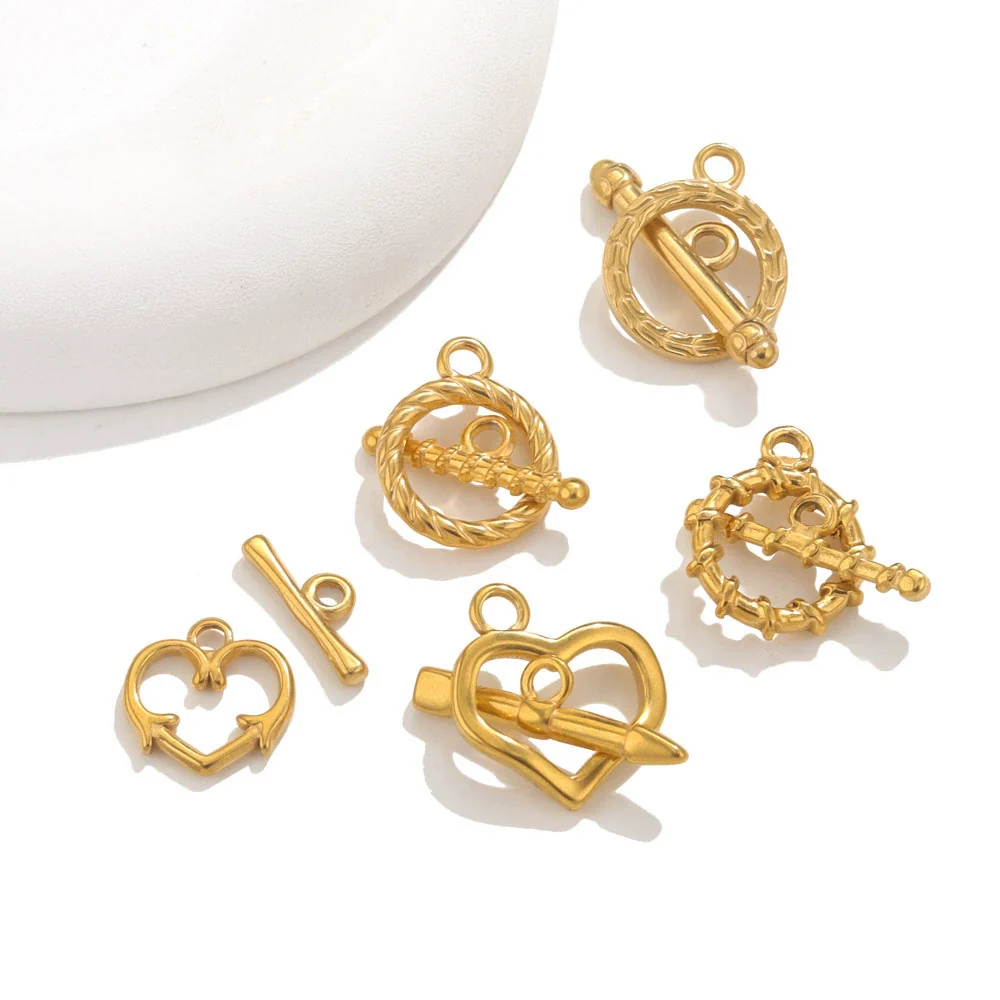 Jewelry Accessories Necklace And Bracelet Buckles Stainless Steel Electroplating Gold Finishing - Image 3