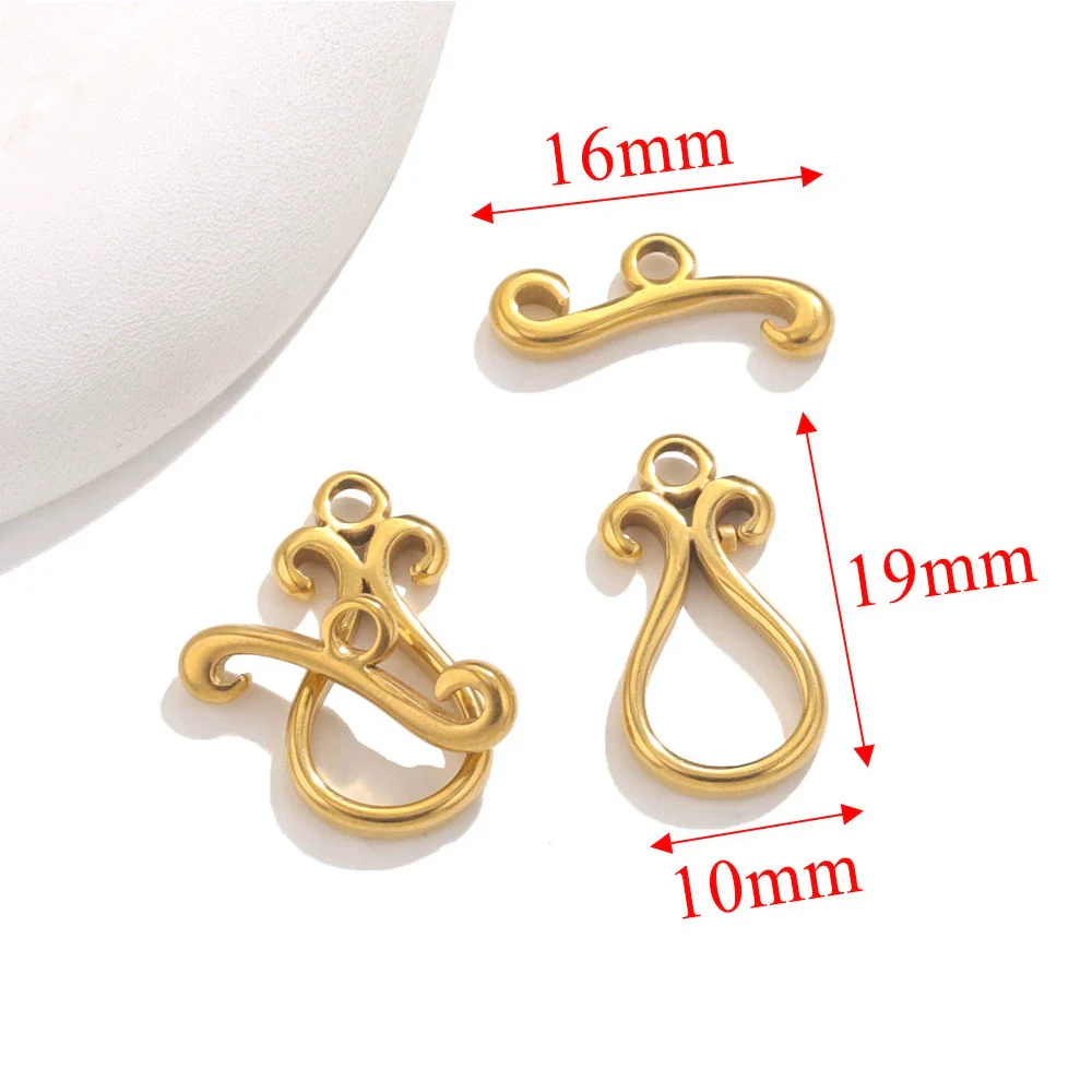 Jewelry Accessories Necklace And Bracelet Buckles Stainless Steel Electroplating Gold Finishing - Image 7