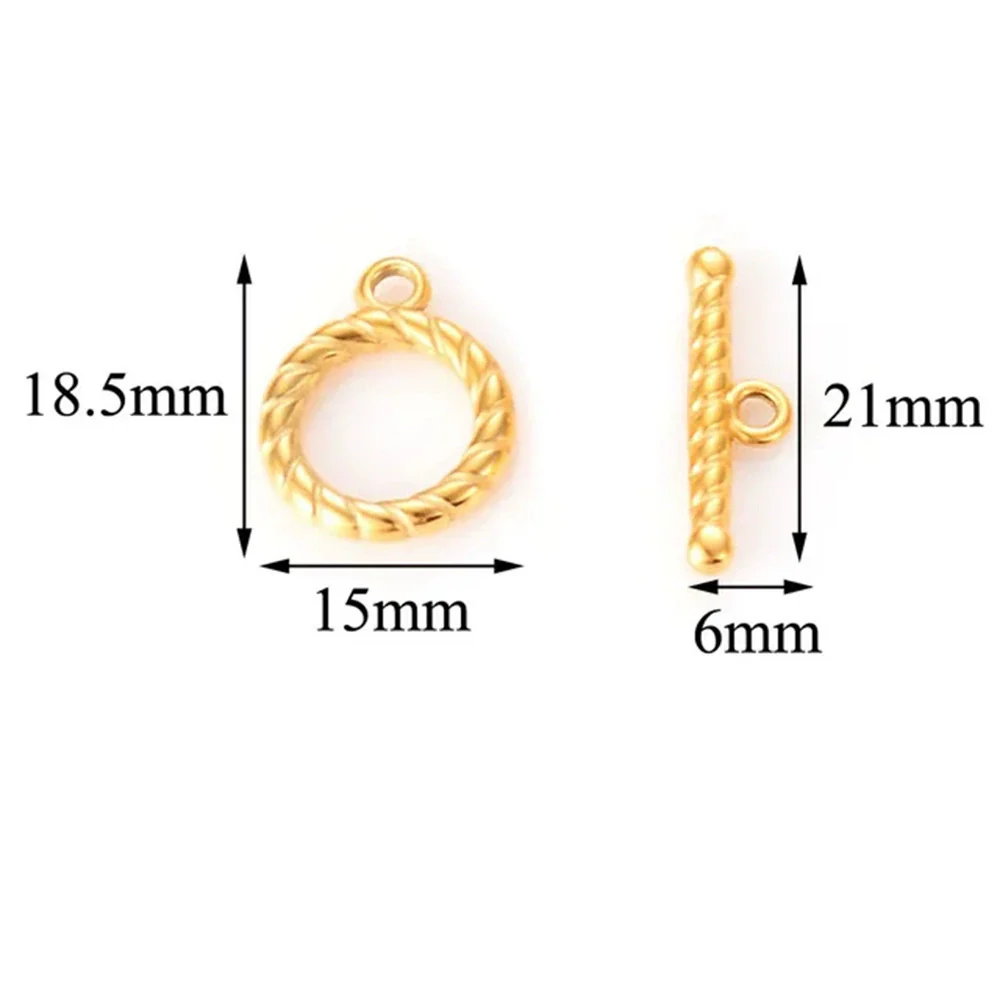 Jewelry Accessories Necklace Buckle Bracelet Buckle Stainless Steel Geometric Electroplated - Image 15