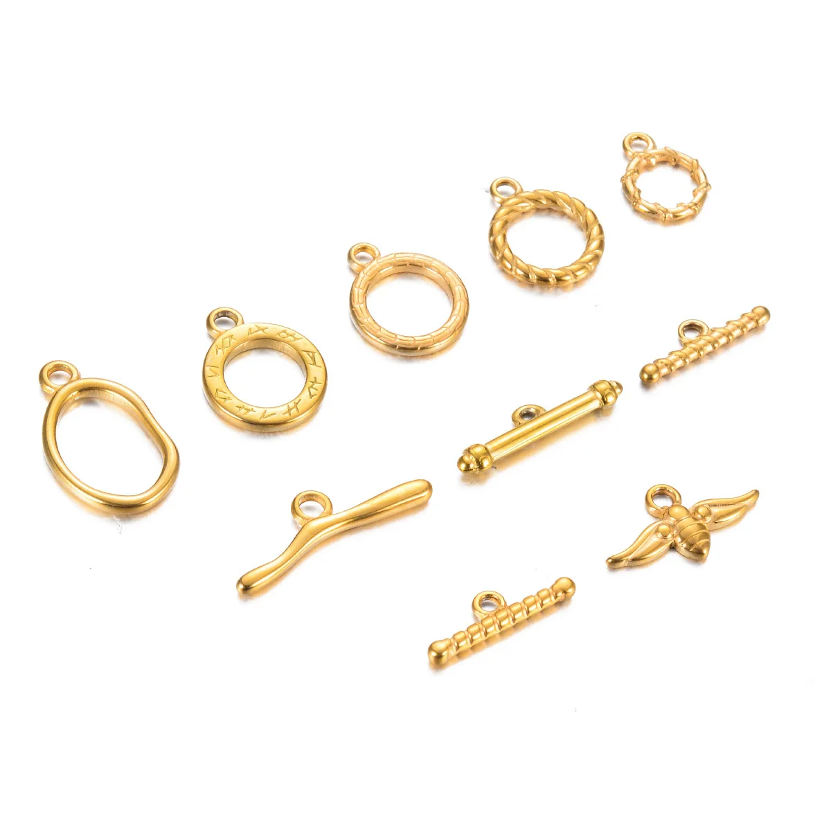 Jewelry Accessories Necklace Buckle Bracelet Buckle Stainless Steel Geometric Electroplated - Image 2
