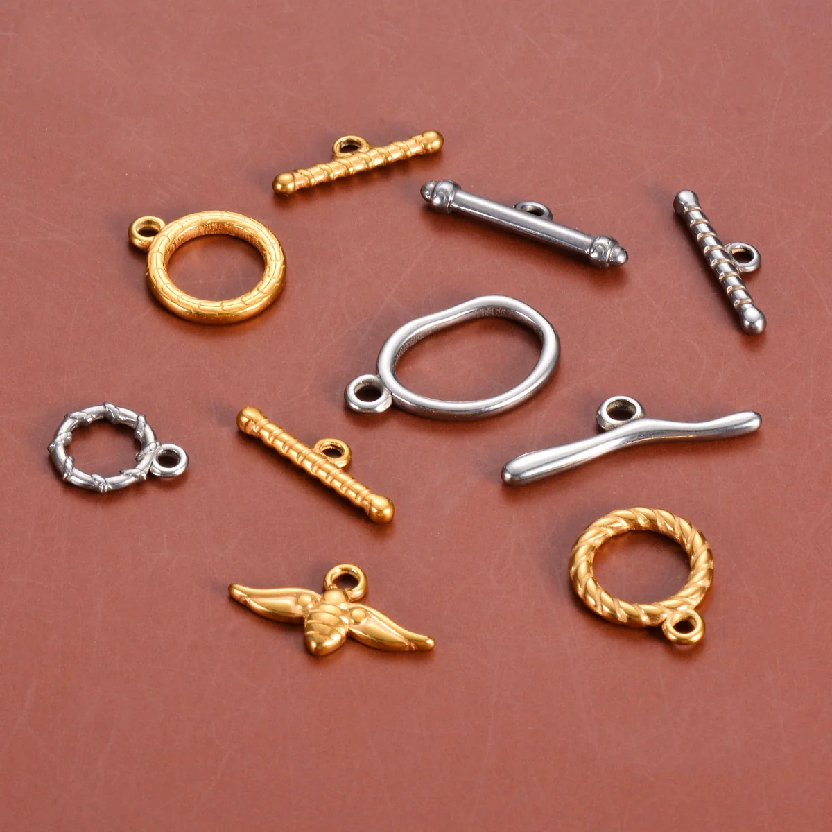 Jewelry Accessories Necklace Buckle Bracelet Buckle Stainless Steel Geometric Electroplated - Image 4