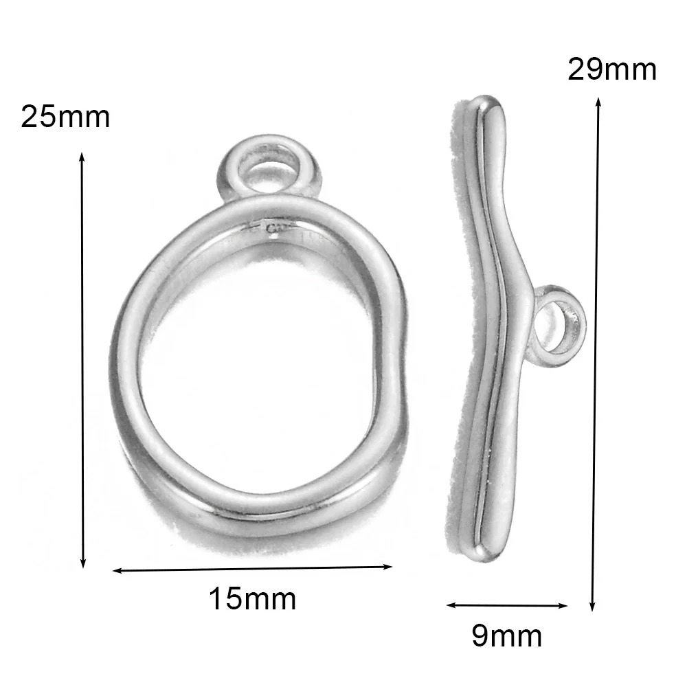 Jewelry Accessories Necklace Buckle Bracelet Buckle Stainless Steel Geometric Electroplated - Image 6