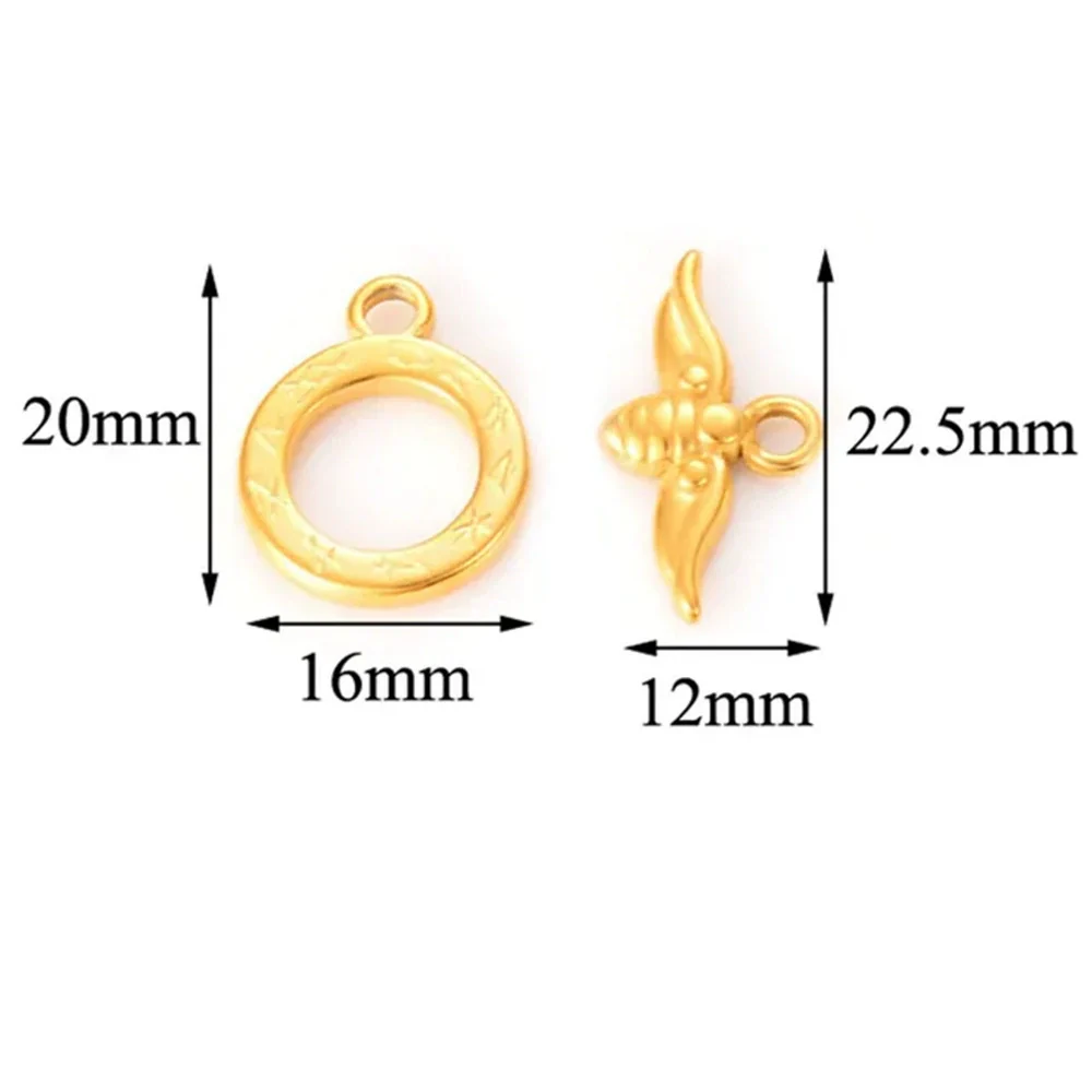 Jewelry Accessories Necklace Buckle Bracelet Buckle Stainless Steel Geometric Electroplated - Image 9