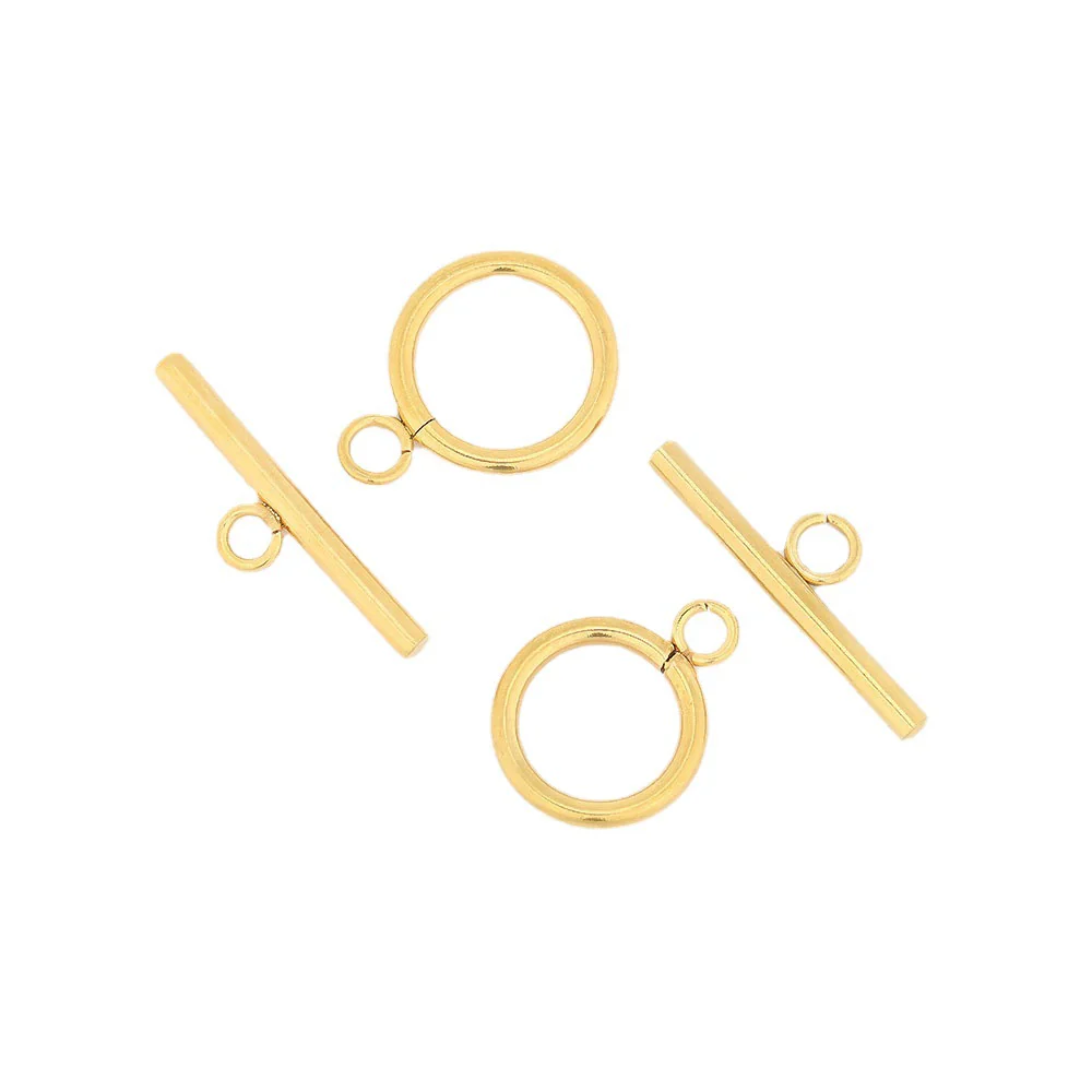 Jewelry Accessories O Buckle Stainless Steel Polished Flat Line Round Electroplated - Image 4