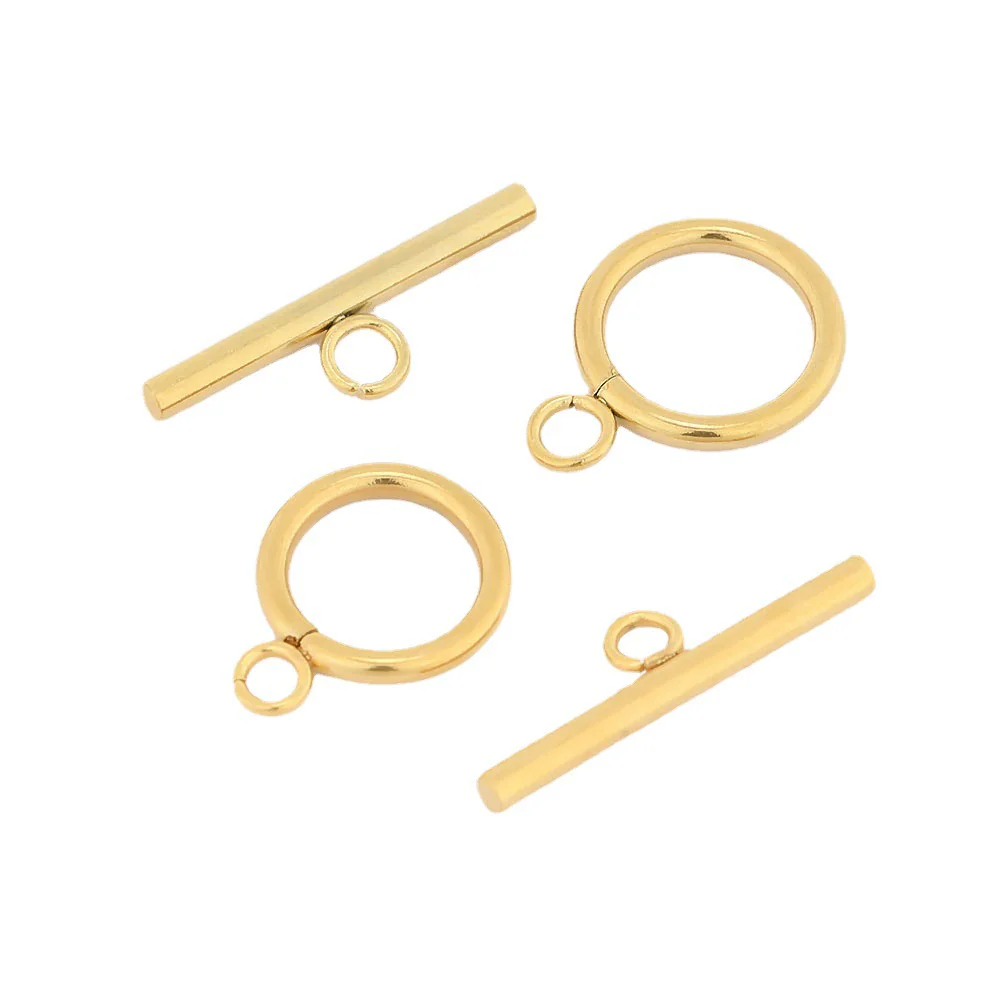 Jewelry Accessories O Buckle Stainless Steel Polished Flat Line Round Electroplated - Image 5