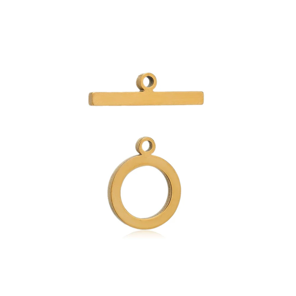 Jewelry Accessories O Buckle Stainless Steel Polished Flat Line Round Electroplated - Image 6