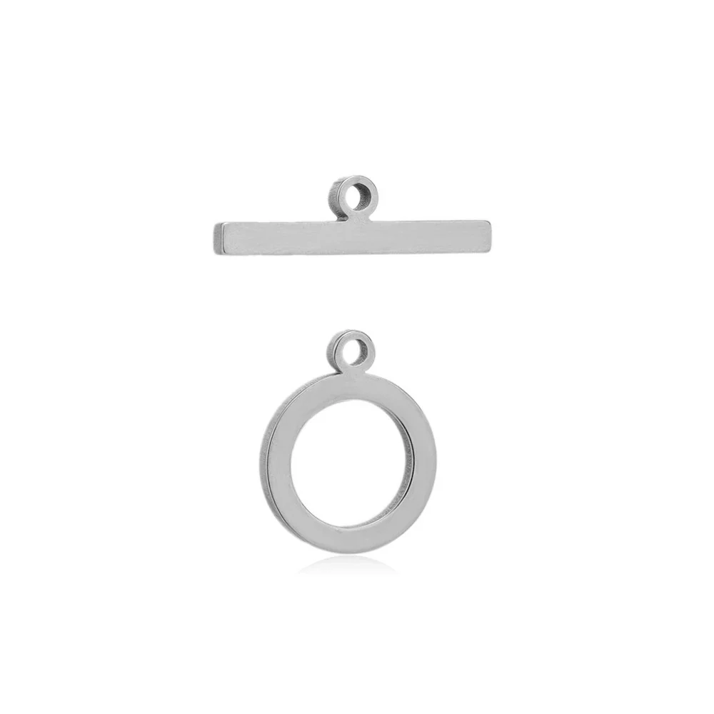 Jewelry Accessories O Buckle Stainless Steel Polished Flat Line Round Electroplated - Image 7