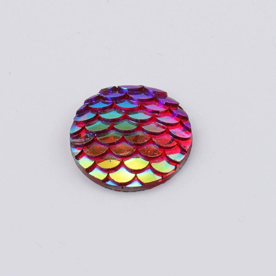 Jewelry Accessories Plastic Resin Geometric Fish Scale Flat Drill - Image 7