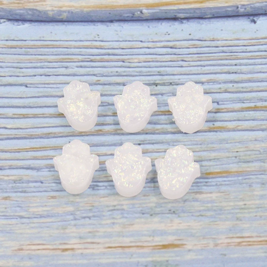 Jewelry Accessories Plastic Resin Opal Hamsa Bead With Small Hole And Environmental Protection Treatment - Image 10
