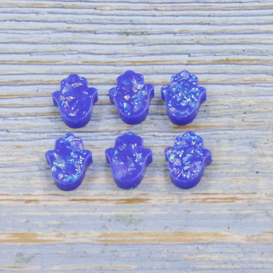 Jewelry Accessories Plastic Resin Opal Hamsa Bead With Small Hole And Environmental Protection Treatment - Image 12