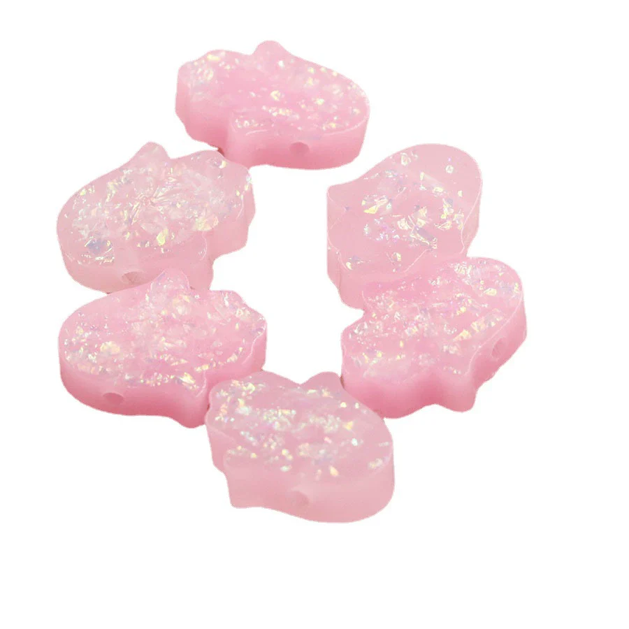 Jewelry Accessories Plastic Resin Opal Hamsa Bead With Small Hole And Environmental Protection Treatment - Image 2
