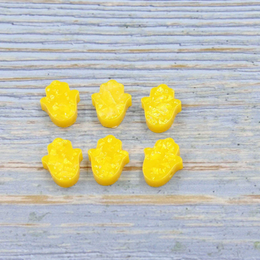 Jewelry Accessories Plastic Resin Opal Hamsa Bead With Small Hole And Environmental Protection Treatment - Image 6