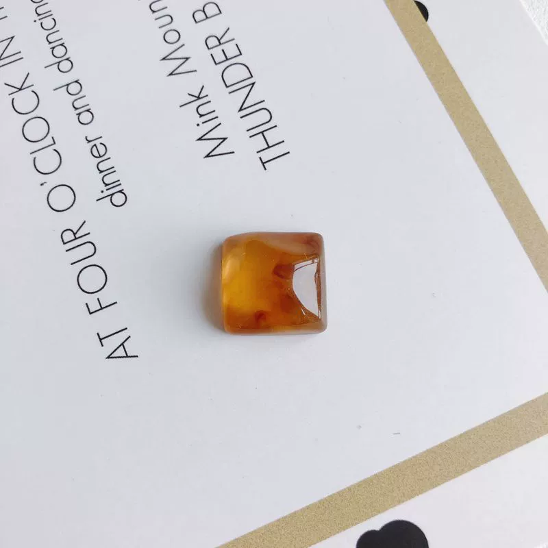 Jewelry Accessories Plastic Resin Square Geometric Smudged Ink Pattern - Image 10