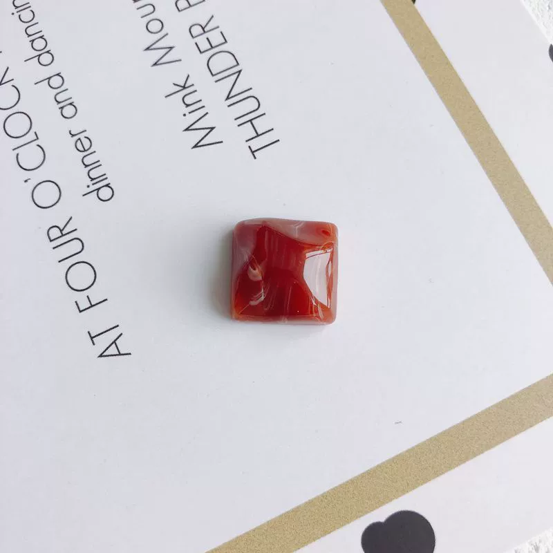 Jewelry Accessories Plastic Resin Square Geometric Smudged Ink Pattern - Image 11