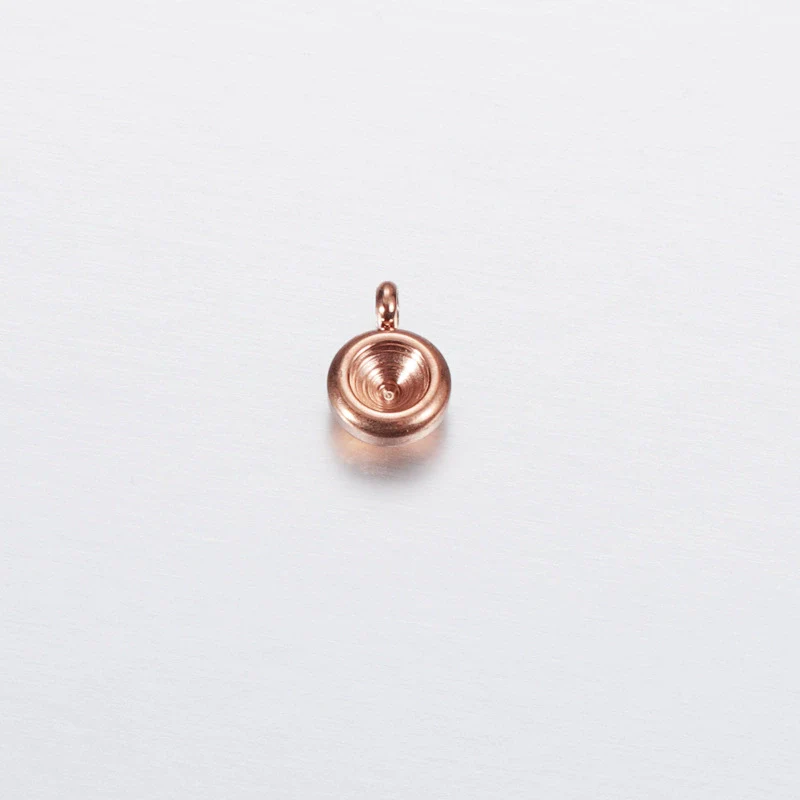 Jewelry Accessories Polished Round Base Stainless Steel Birth Stone Titanium Steel Electroplated - Image 14