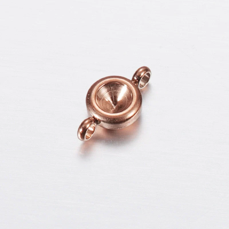 Jewelry Accessories Polished Round Base Stainless Steel Birth Stone Titanium Steel Electroplated - Image 8