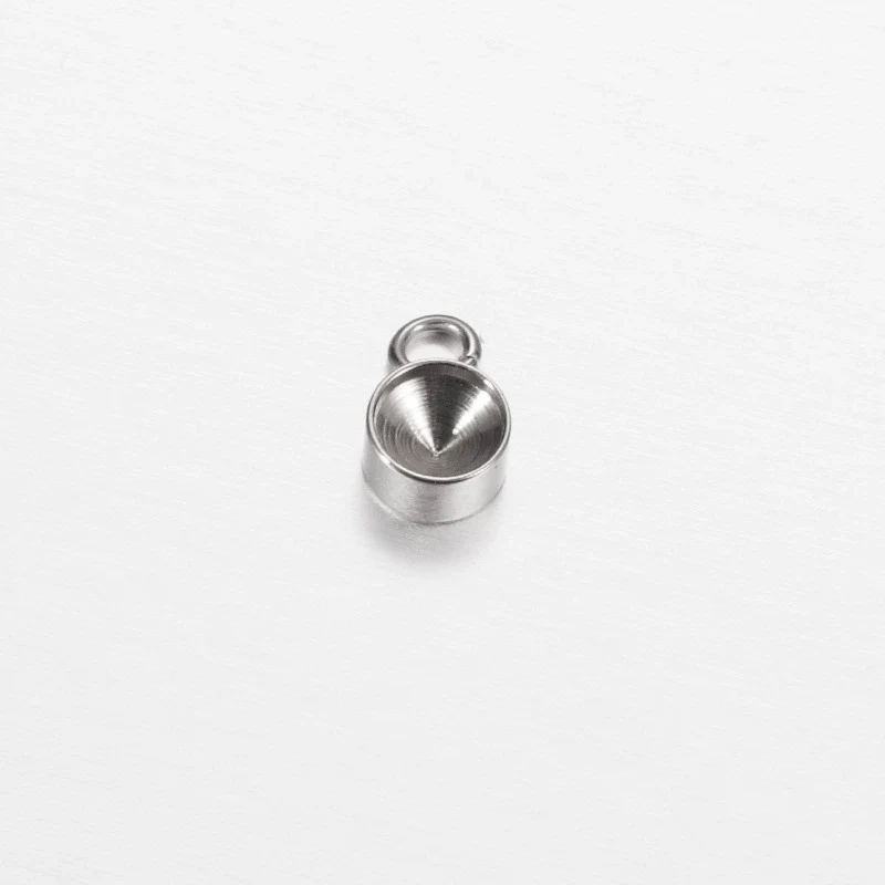 Jewelry Accessories Polished Round Base Stainless Steel Birth Stone Titanium Steel Electroplated - Image 9
