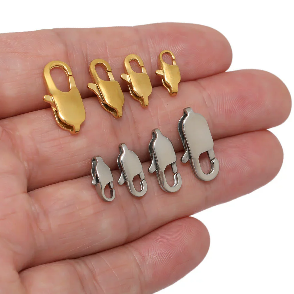 Jewelry Accessories Square Lobster Clasp Stainless Steel Goldplated - Image 3