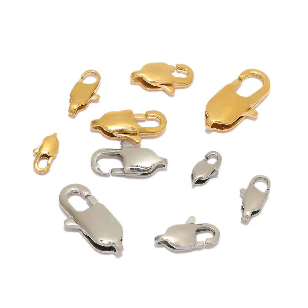Jewelry Accessories Square Lobster Clasp Stainless Steel Goldplated - Image 4