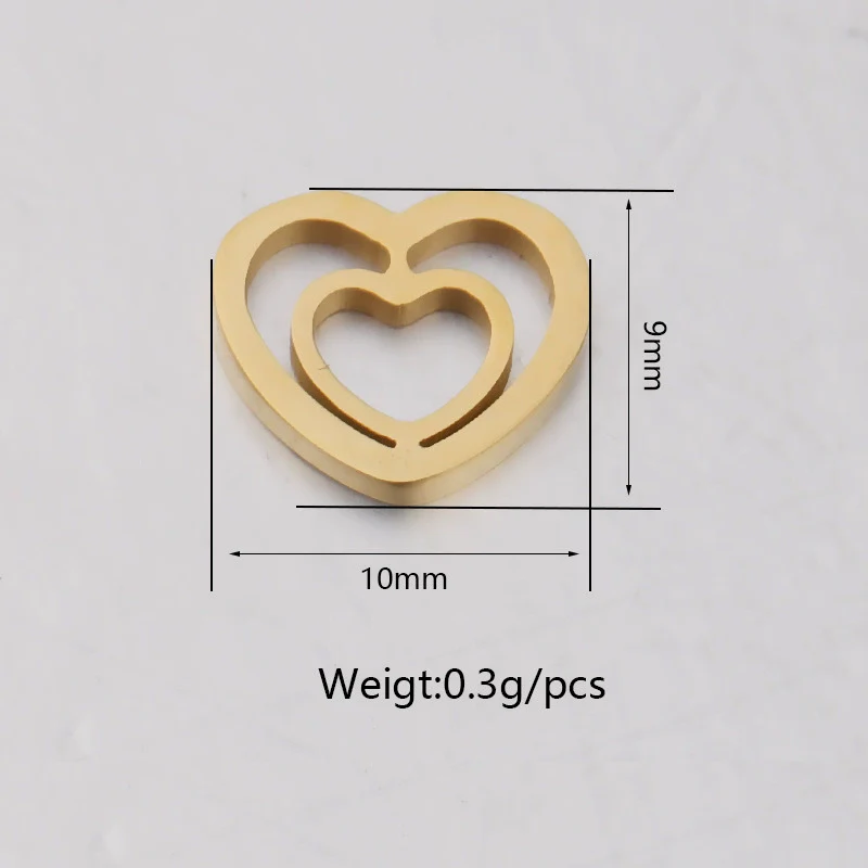 Jewelry Accessories Stainless Steel Braided Cut Out Heart Star Peach Heart Fivepointed Star Fine Polishing - Image 5