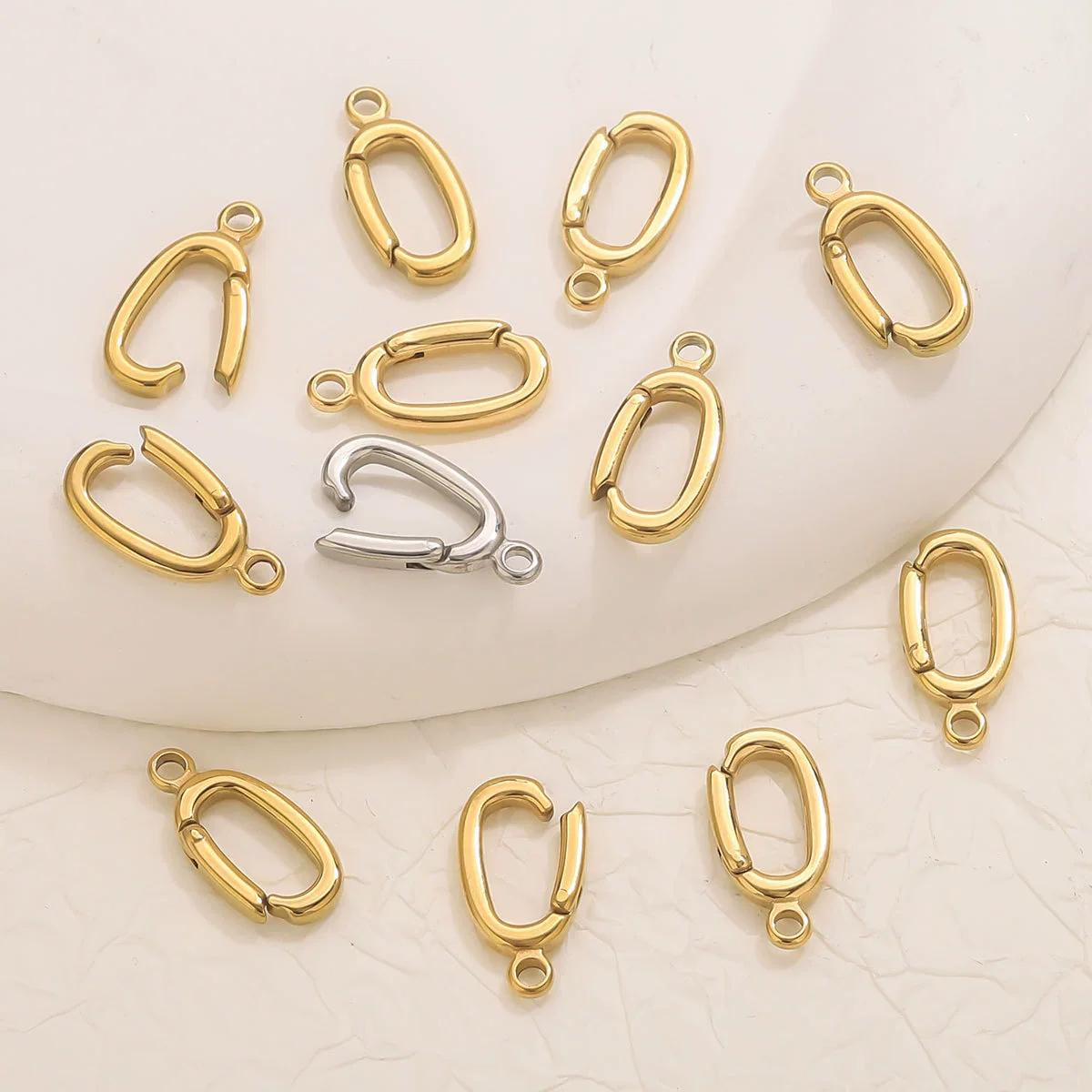 Jewelry Accessories Stainless Steel Button Handmade Electroplated For Necklace And Bracelet
