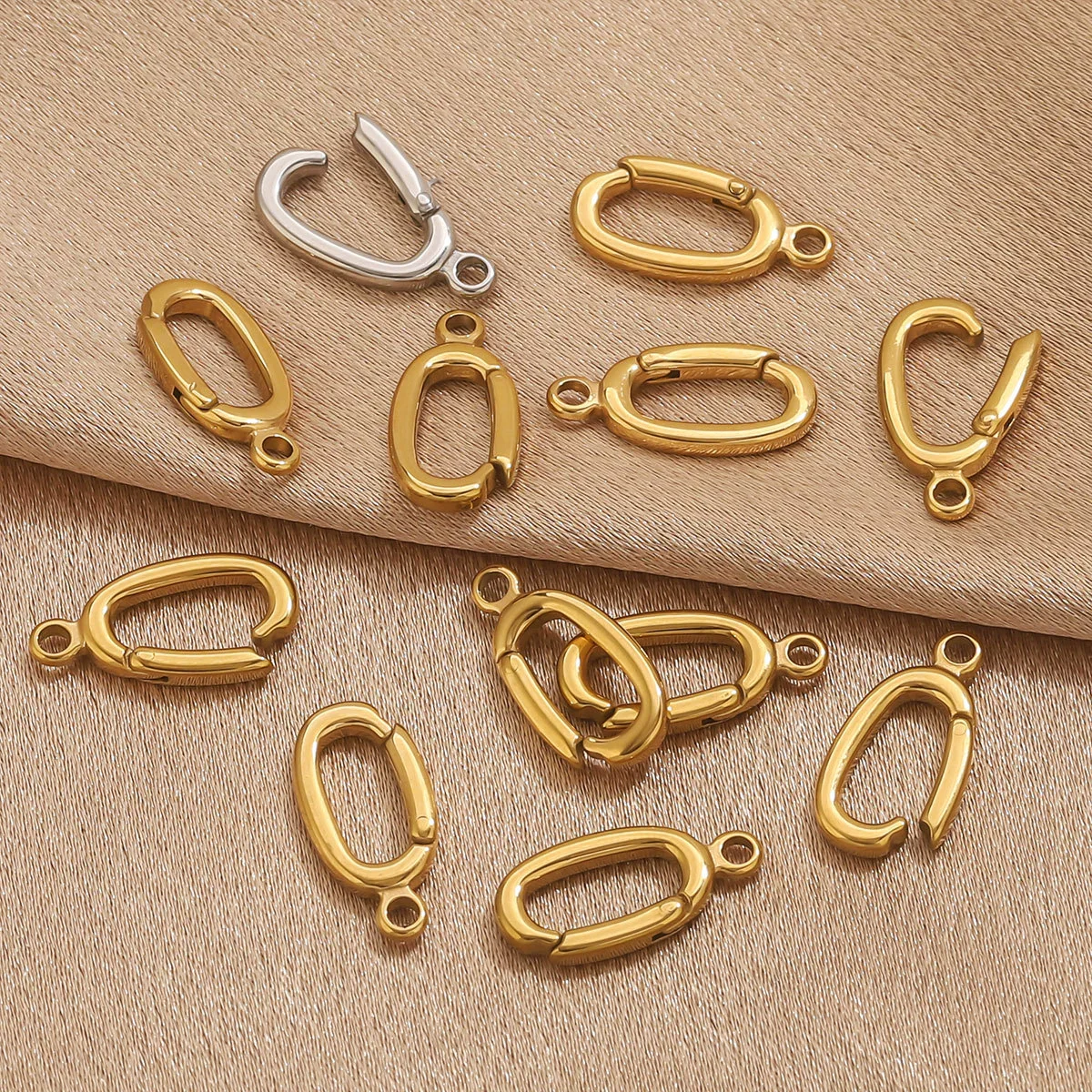 Jewelry Accessories Stainless Steel Button Handmade Electroplated For Necklace And Bracelet - Image 2