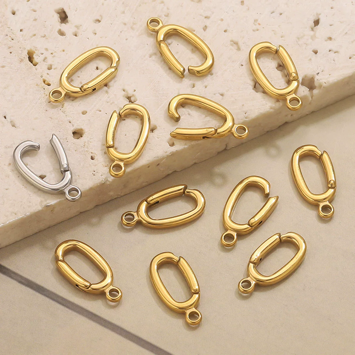 Jewelry Accessories Stainless Steel Button Handmade Electroplated For Necklace And Bracelet - Image 4