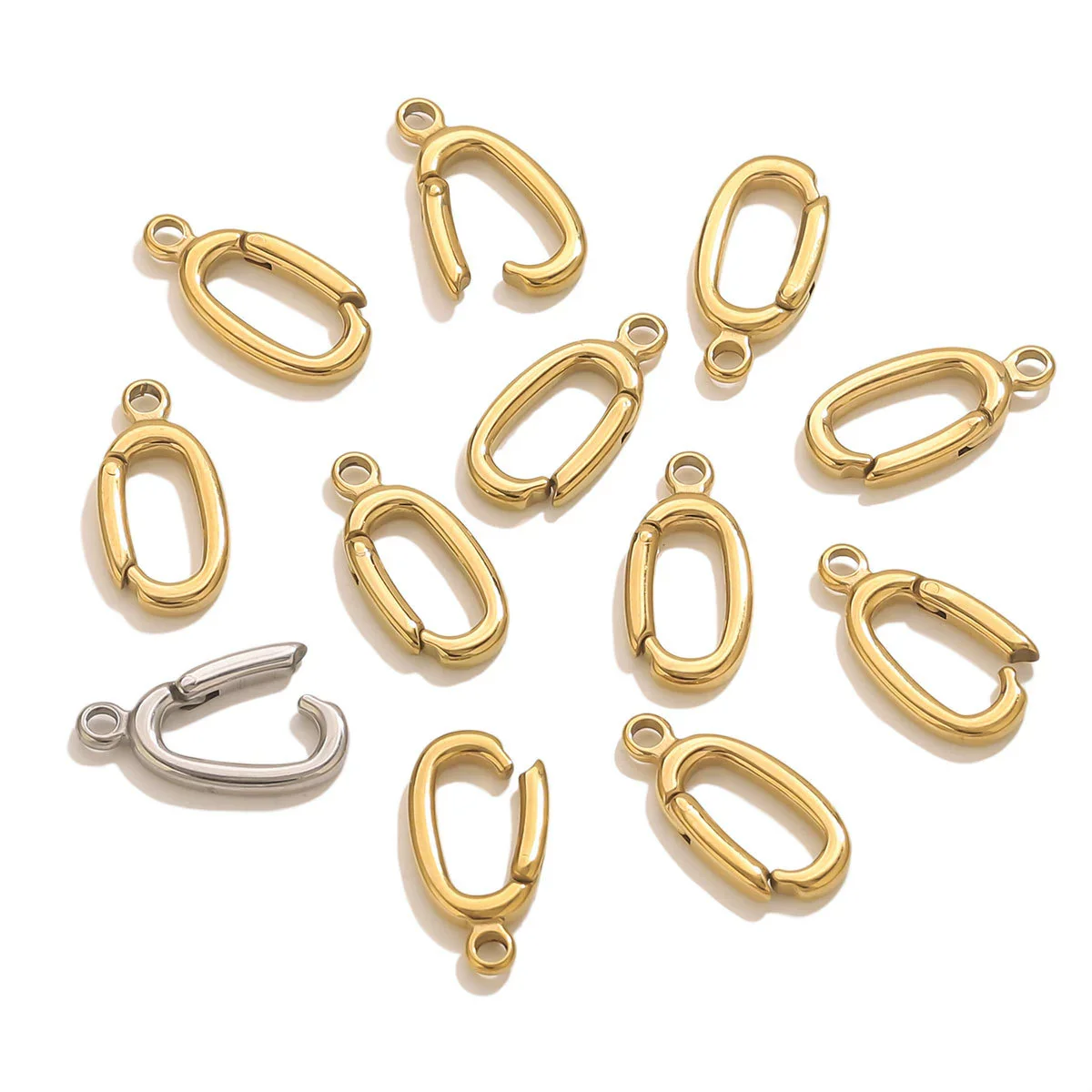 Jewelry Accessories Stainless Steel Button Handmade Electroplated For Necklace And Bracelet - Image 5