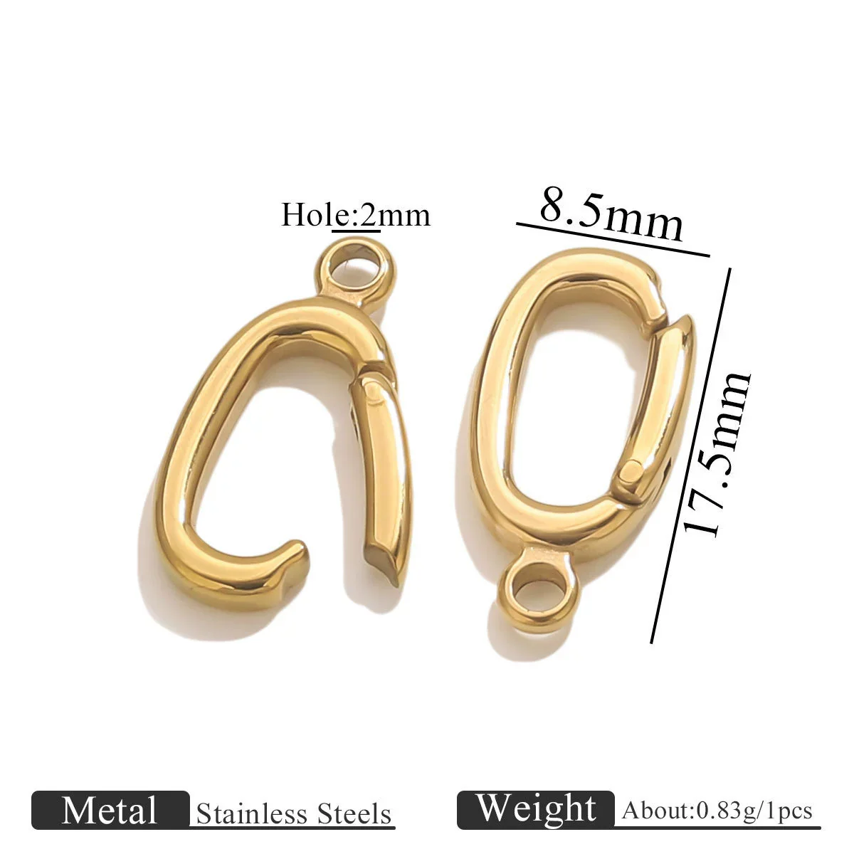 Jewelry Accessories Stainless Steel Button Handmade Electroplated For Necklace And Bracelet - Image 6