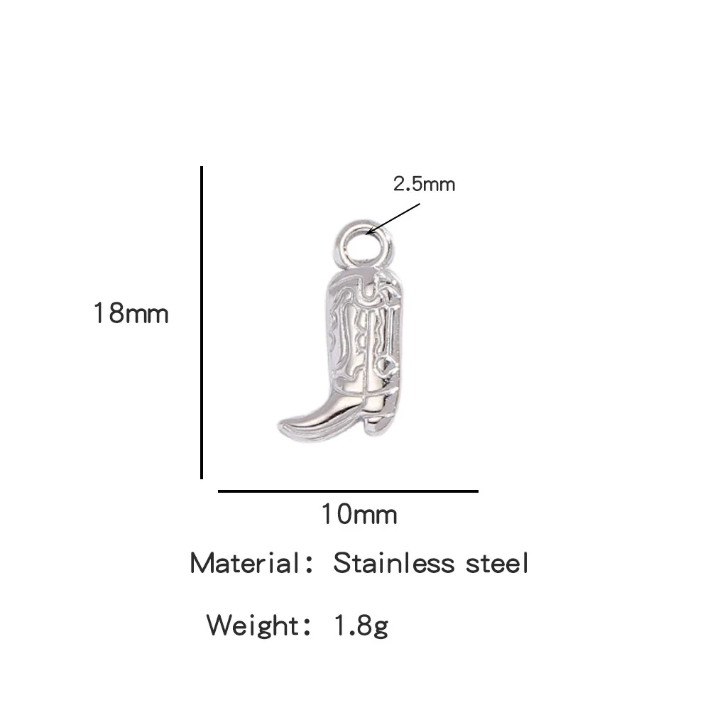 Jewelry Accessories Stainless Steel Dripping Oil Western Cowboy Boots Pendants For Men And Women - Image 49