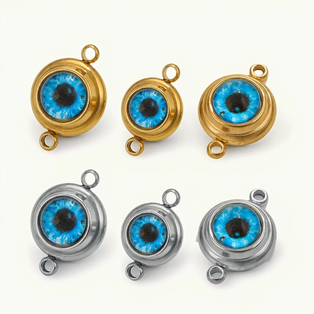 Jewelry Accessories Stainless Steel Electroplated Acrylic Eye Pendant With Round Heart Fivepointed Star Shapes
