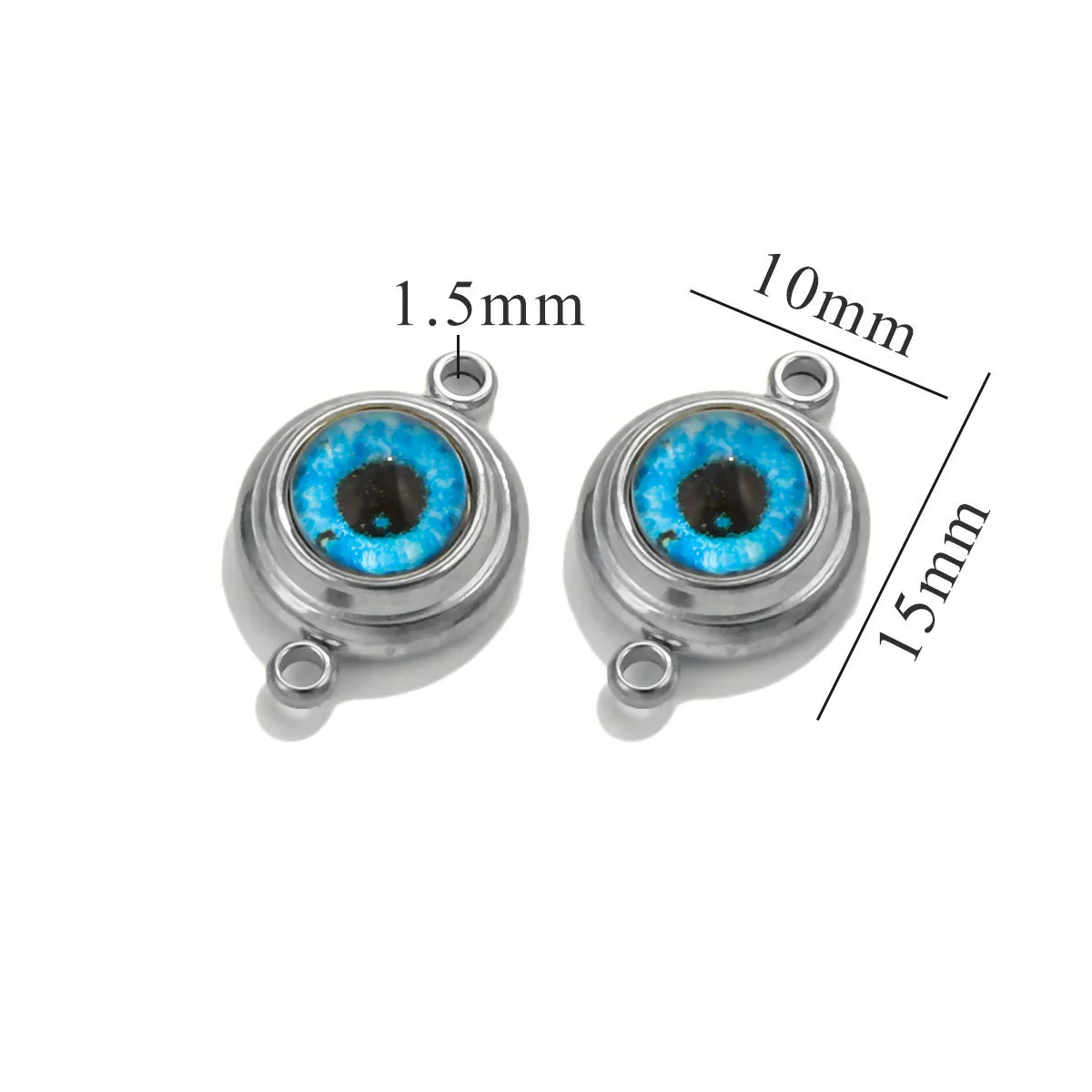 Jewelry Accessories Stainless Steel Electroplated Acrylic Eye Pendant With Round Heart Fivepointed Star Shapes - Image 6