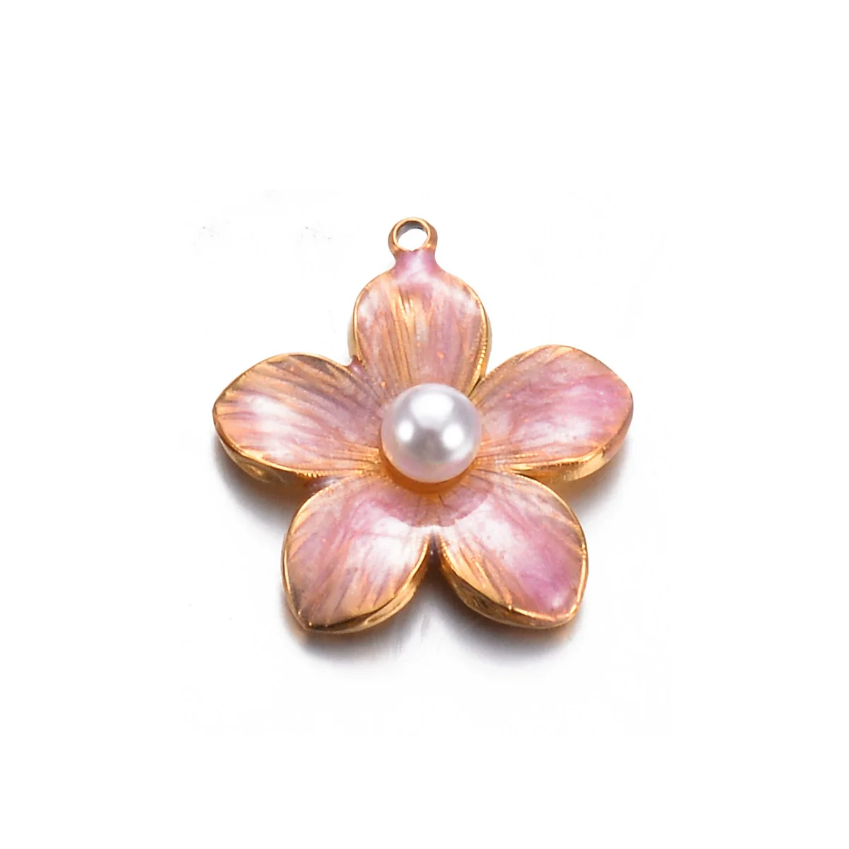 Jewelry Accessories Stainless Steel Floral Dripping Oil Style Pendant Bracelet And Earrings Material - Image 10