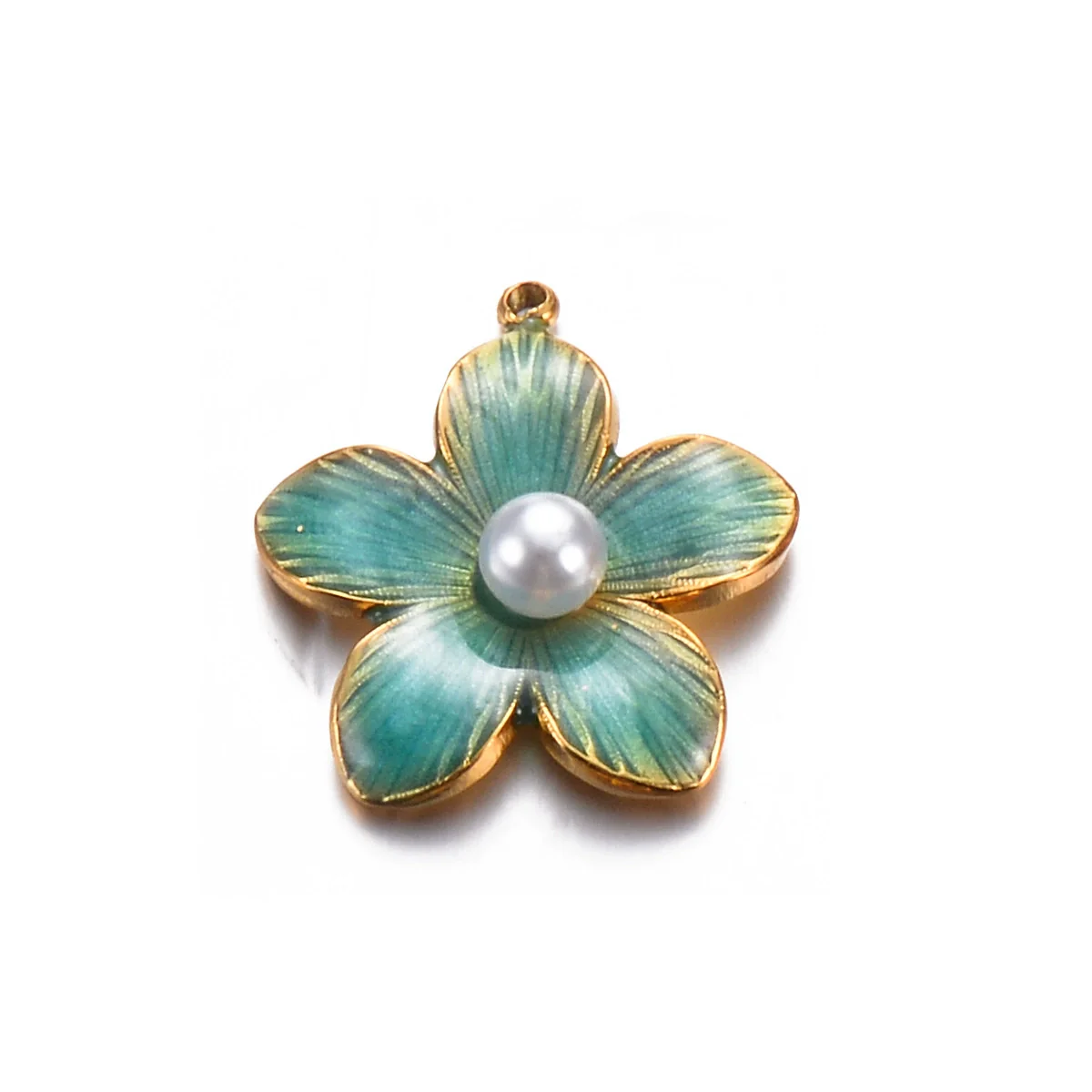 Jewelry Accessories Stainless Steel Floral Dripping Oil Style Pendant Bracelet And Earrings Material - Image 11