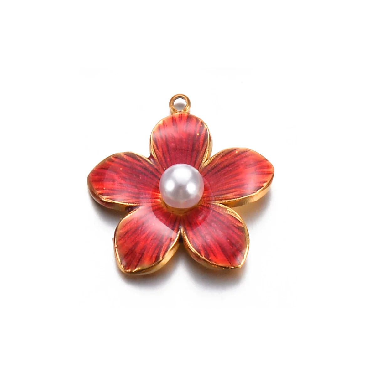 Jewelry Accessories Stainless Steel Floral Dripping Oil Style Pendant Bracelet And Earrings Material - Image 12