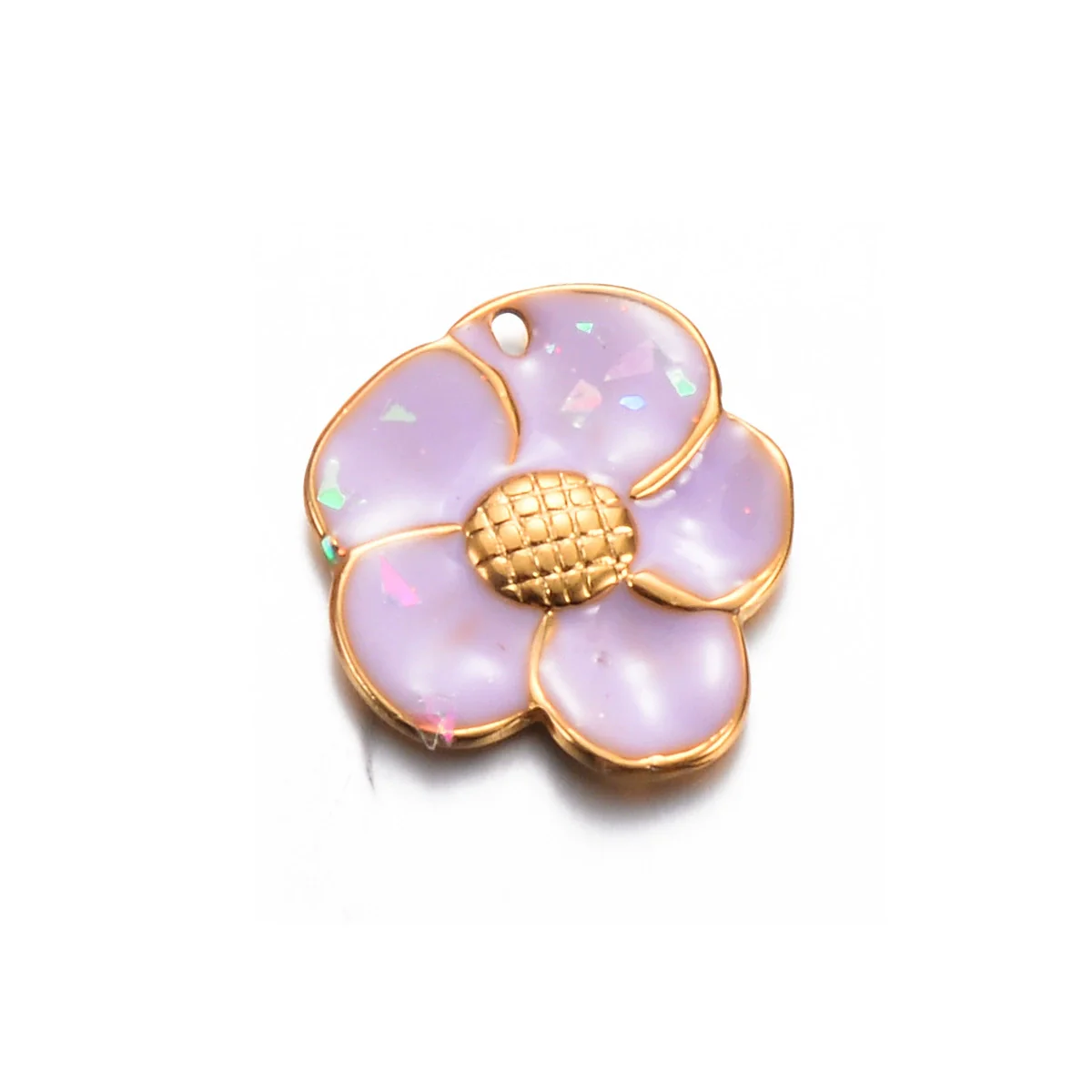 Jewelry Accessories Stainless Steel Floral Dripping Oil Style Pendant Bracelet And Earrings Material - Image 14