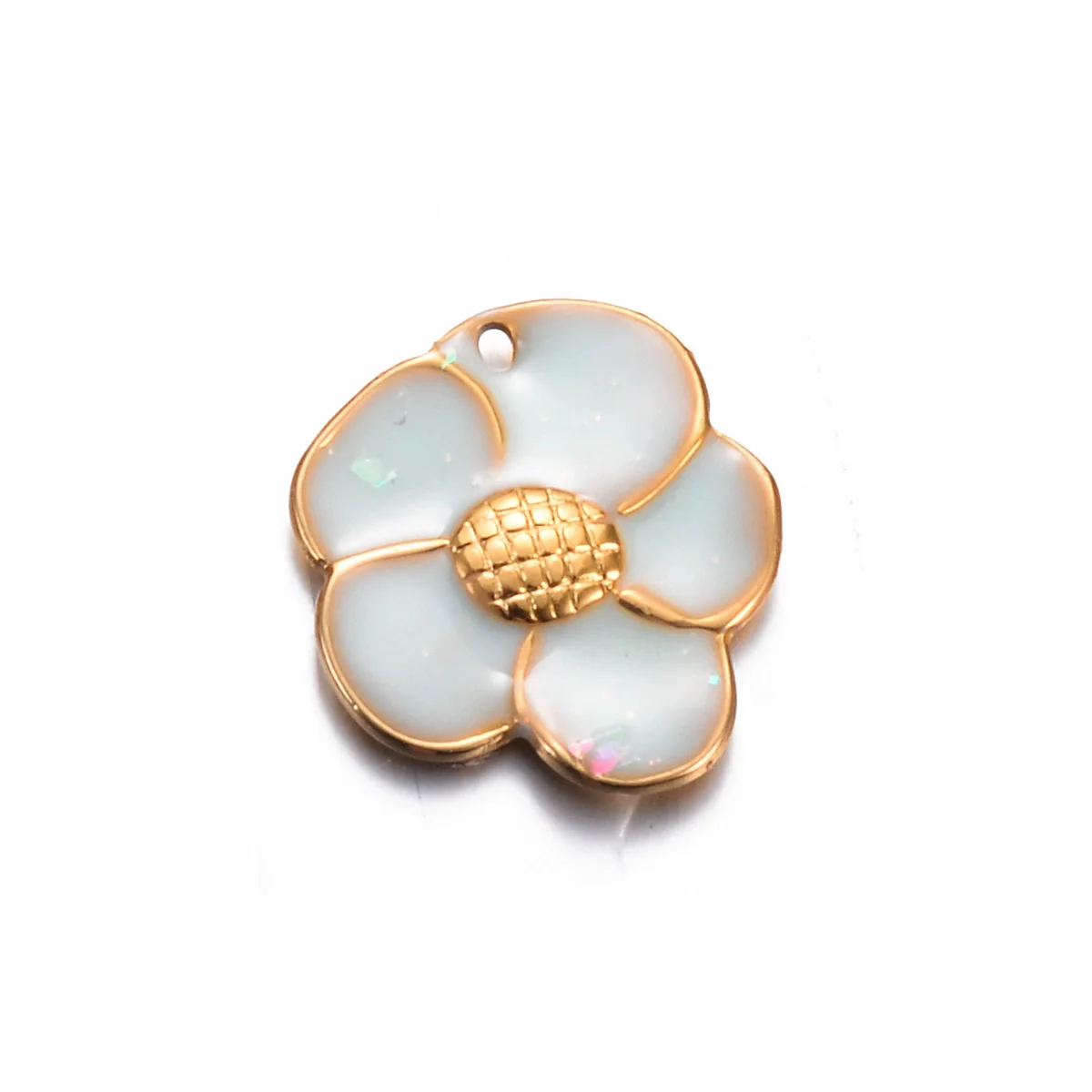 Jewelry Accessories Stainless Steel Floral Dripping Oil Style Pendant Bracelet And Earrings Material - Image 15