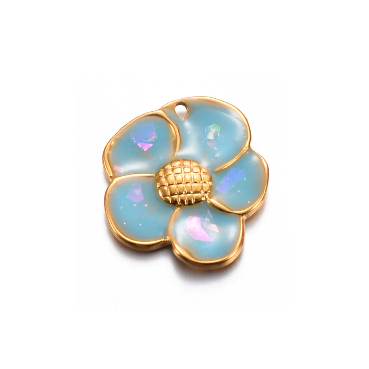 Jewelry Accessories Stainless Steel Floral Dripping Oil Style Pendant Bracelet And Earrings Material - Image 16