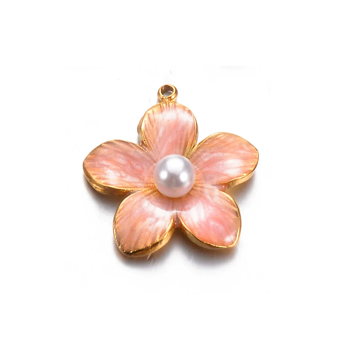 Jewelry Accessories Stainless Steel Floral Dripping Oil Style Pendant Bracelet And Earrings Material - Image 9