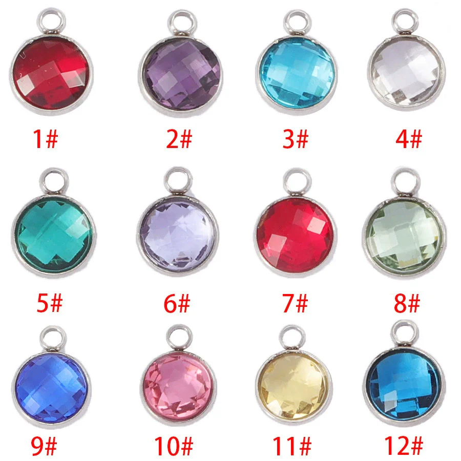 Jewelry Accessories Stainless Steel Geometric Fashion Ol Electroplating Birthstone Pendant