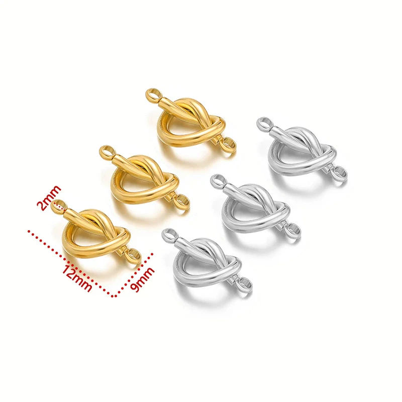 Jewelry Accessories Stainless Steel Gold Plated Heart Connector Pendant For Diy Necklace Earrings - Image 2