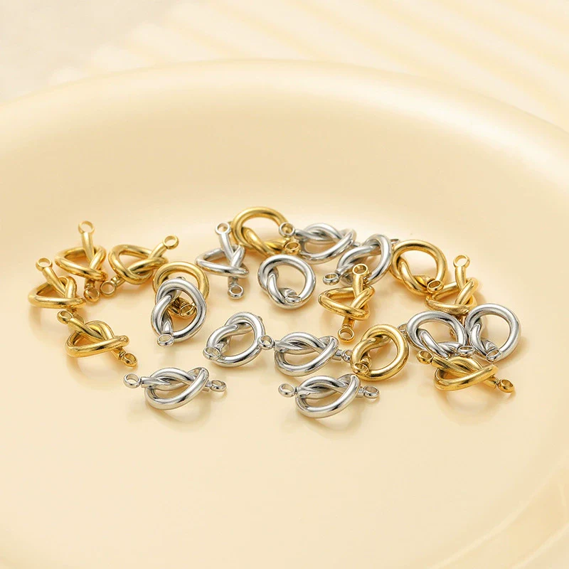 Jewelry Accessories Stainless Steel Gold Plated Heart Connector Pendant For Diy Necklace Earrings - Image 4