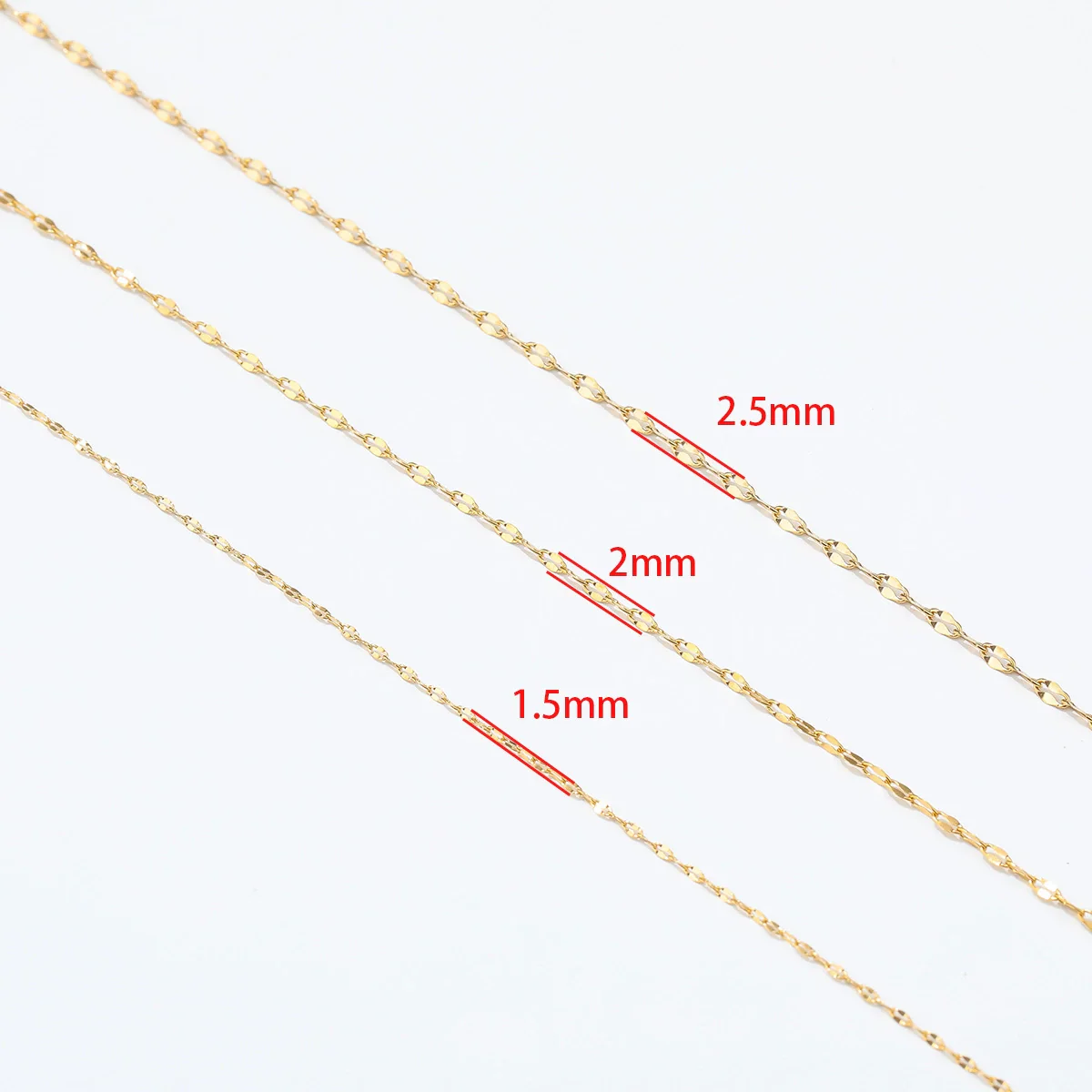 Jewelry Accessories Stainless Steel Gold Plated Oval Chain Bracelet Necklace - Image 6