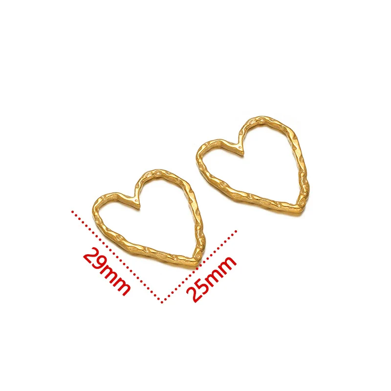 Jewelry Accessories Stainless Steel Heart Geometric Hollow Pendant Electroplated - Image 10