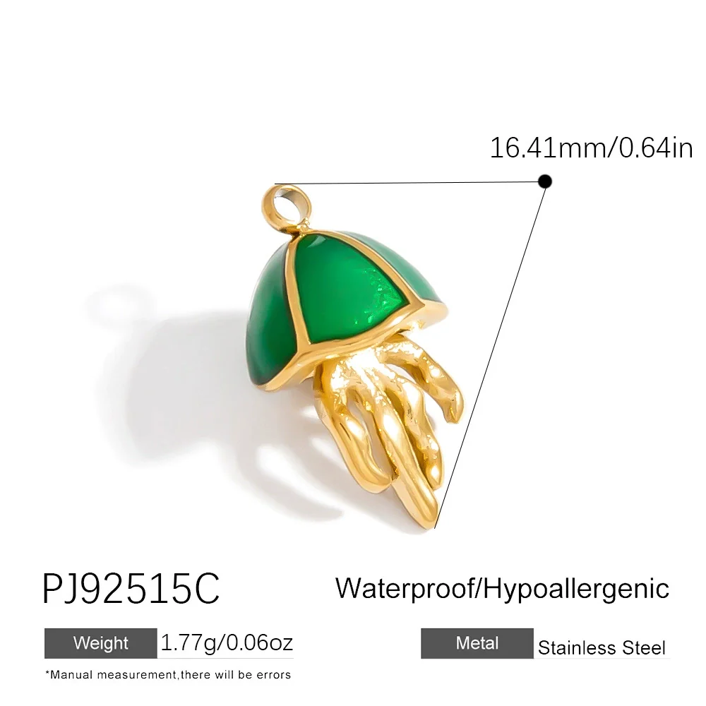 Jewelry Accessories Stainless Steel Heart Pendant Handmade Electroplated Bracelet Necklace - Image 12