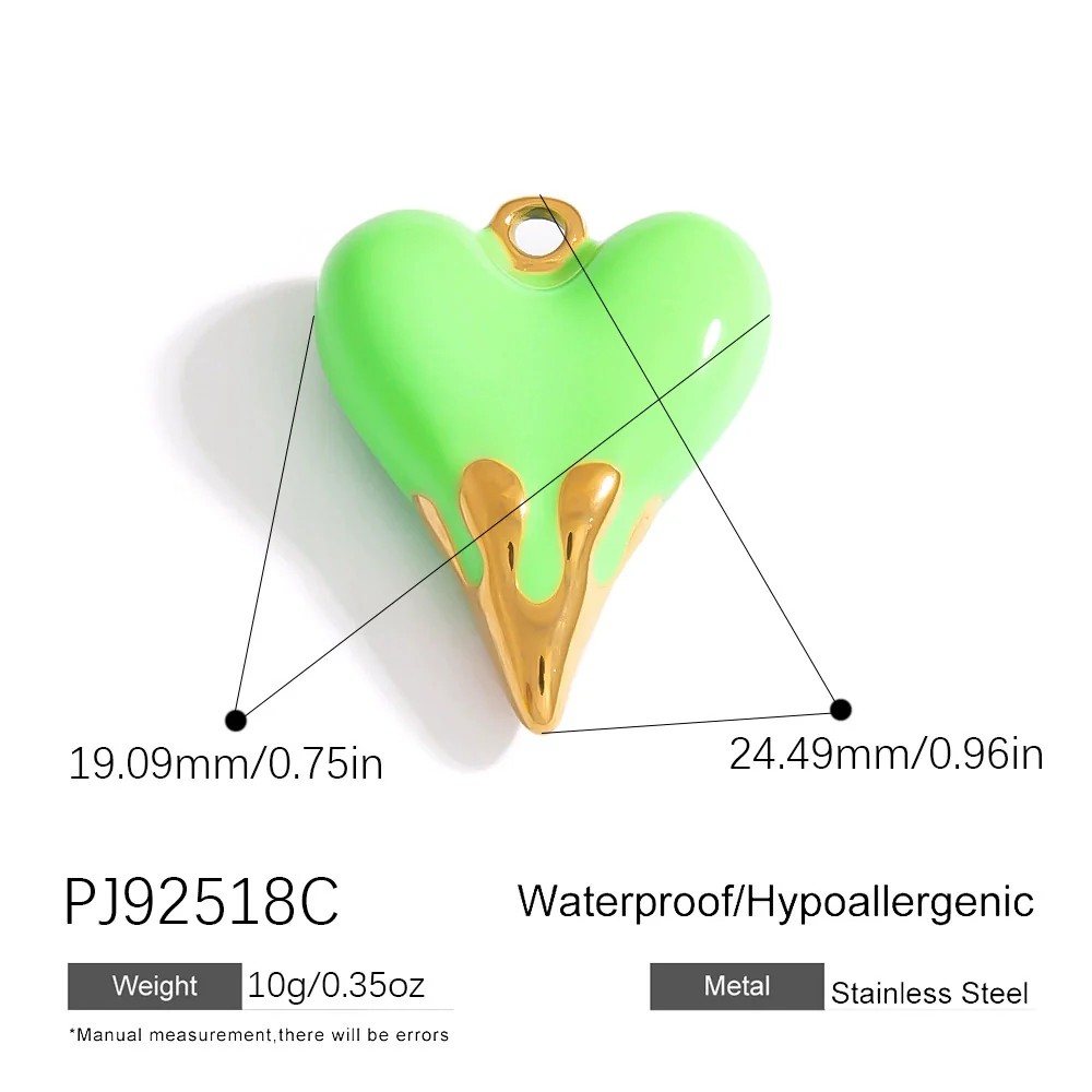 Jewelry Accessories Stainless Steel Heart Pendant Handmade Electroplated Bracelet Necklace - Image 18