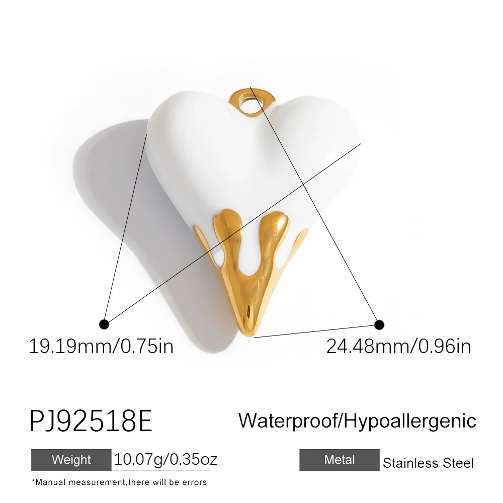 Jewelry Accessories Stainless Steel Heart Pendant Handmade Electroplated Bracelet Necklace - Image 20